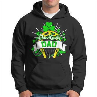 One Lucky Dad Happy St Patricks Day Shamrock Gifts Family Hoodie - Seseable