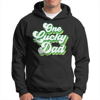 One Lucky Dad Retro Vintage St Patricks Day Hoodie - Seseable