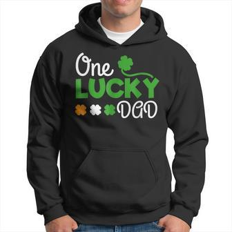 One Lucky Dad St Patricks Day Pregnancy Announcemen Hoodie - Seseable