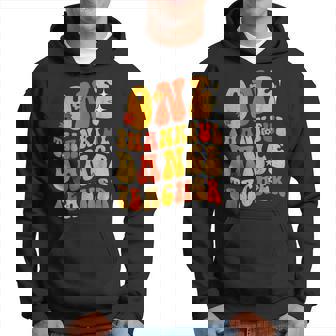 One Thankful Dance Teacher Thanksgiving Groovy Men Hoodie - Thegiftio