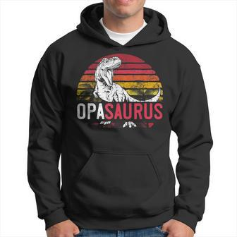 Opa Saurus Fathers Day T Rex Opasaurus Dinosaur Grandpa Gift For Mens Hoodie | Mazezy