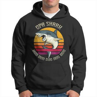 Opa Shark Fathers Day Gift From Family Hoodie - Seseable