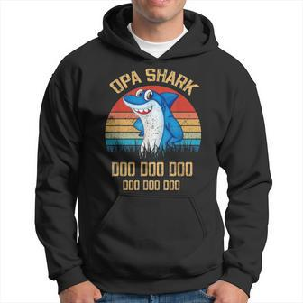 Opa Shark Fathers Day Gift From Family V3 Hoodie - Seseable