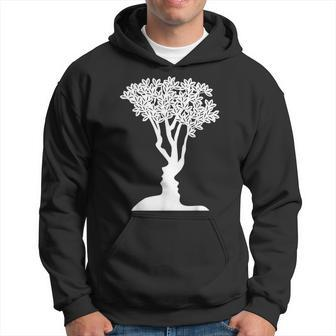 Optical Illusion Tree Man Woman Faces Hoodie | Mazezy CA