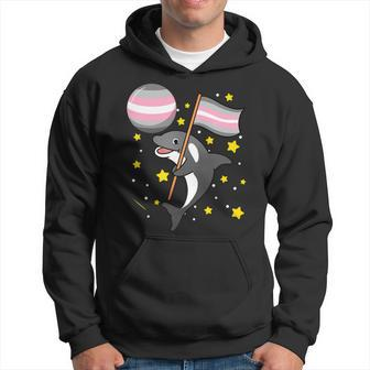 Orca In Space Demigirl Pride Hoodie | Mazezy
