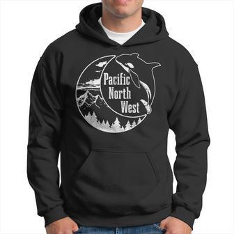 Pacific Northwest Pnw Orca Whale Oregon Washington Men Hoodie - Thegiftio