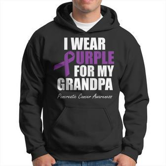 Pancreatic Cancer Awareness I Wear Purple For My Grandpa Hoodie | Mazezy