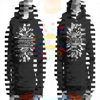 Hispanic Countries Flags Sunflower Hispanic Heritage Month Men Hoodie - Thegiftio