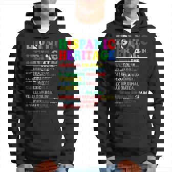 Hispanic Heritage Month Latino Countries Names Retro Vintage V3 Men Hoodie - Thegiftio