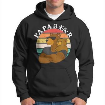 Papa Bear Father Daddy Fathers Day Gift Best Dad Ever Gift For Mens Hoodie - Seseable