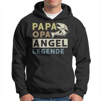 Papa Opa Angel Legende Hoodie, Perfekt für Vatertagsangler - Seseable