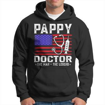 Pappy Doctor The Man The Legend American Flag Hoodie - Seseable