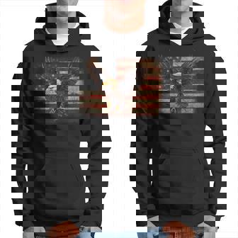 Patriotic Eagle Usa American Flag Vintage - 4Th Of July Hoodie | Mazezy