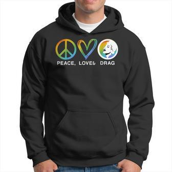 Peace Love And Drag - Drag Is Not A Crime Lgbt Gay Pride Hoodie | Mazezy
