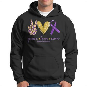Peace Love Cure Funny Lupus Awareness Hoodie - Seseable
