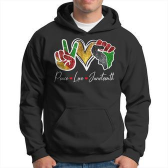 Peace Love Junenth Black Pride Freedom 4Th Of July Hoodie | Mazezy