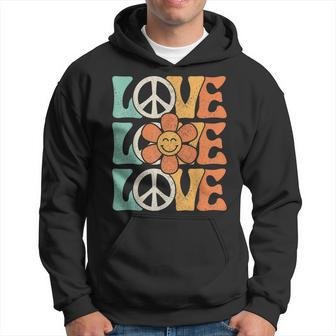 Peace Sign Love 60S 70S Costume 70 Theme Party Groovy Hippie Hoodie | Mazezy