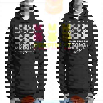 Peepin It Real Happy Easter Bunny Egg Hunt Funny Hoodie | Mazezy