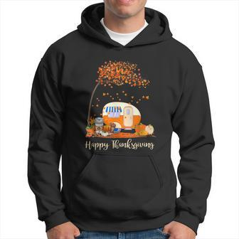 Ph Happy Thanksgiving Camper Costume Camping Rv Gift Men Hoodie Graphic Print Hooded Sweatshirt - Seseable