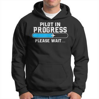 Pilot In Progress - Airline Pilot Aviation Aircraft Lover Hoodie | Mazezy