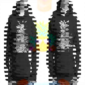 Pineapple Sunglasses Beach Hawaiian Vacation Graphic Summers Hoodie | Mazezy