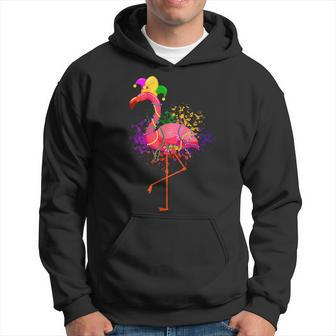 Pink Flamingo Bird Animal Cute Mardi Gras Carnival V6 Hoodie - Seseable