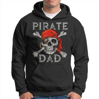 Pirate Dad Jolly Roger Skull & Crossbones Flag Hoodie - Thegiftio UK