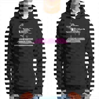 Pitbull Doing Yoga Funny Pitbull Dog Lover Yogi Teacher Men Hoodie Graphic Print Hooded Sweatshirt - Seseable