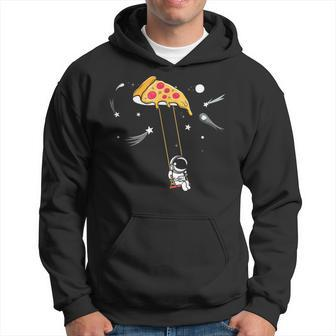 Pizza Swing Astronaut Love Eating Pizza Space Science Outfit Hoodie - Seseable