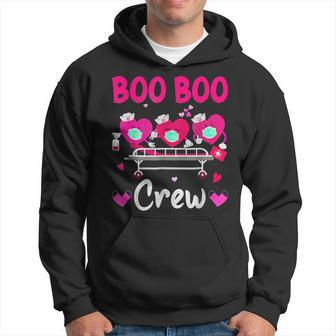 Plaid Boo Boo Crew Valentines Day Heart Nurse Wearing Mask Hoodie - Seseable