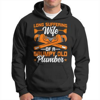 Plumber Wife Handyman - Funny Wife Of A Grumpy Old Plumber Hoodie - Thegiftio UK