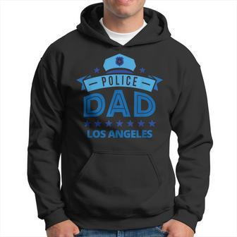 Police Dad Los Angeles California Gift For Father Hoodie | Mazezy