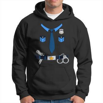 Policeman Costume Funny Halloween Police Officer V2 Men Hoodie Graphic Print Hooded Sweatshirt - Thegiftio UK