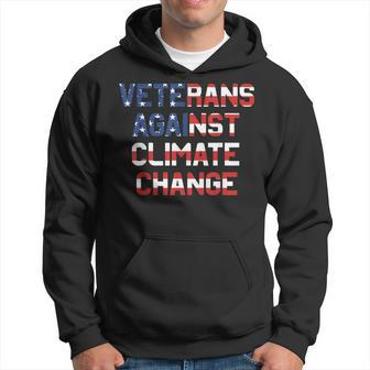 Political Veterans Against Climate Change W Us Flag Men Hoodie Graphic Print Hooded Sweatshirt - Seseable