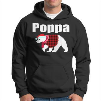 Poppa Bear Red Plaid Buffalo Matching Family Pajama Gift For Mens Hoodie | Mazezy