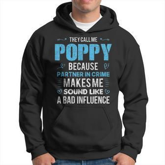 Poppy Grandpa Fathers Day Funny Gift Design Hoodie - Seseable