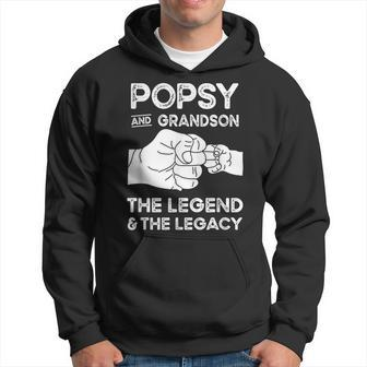 Popsy And Grandson The Legend And Legacy Grandpa Matching Hoodie - Seseable