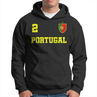 Portugal Soccer Jersey Number Two Portuguese Futbol Flag Fan Men Hoodie - Thegiftio UK