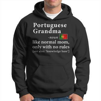 Portuguese Grandma Definition Portugal Flag Grandmother Gift For Womens Hoodie | Mazezy