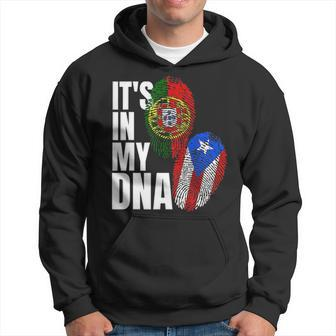 Portuguese Mix Puerto Rican Dna Flag Heritage Gift Hoodie - Seseable