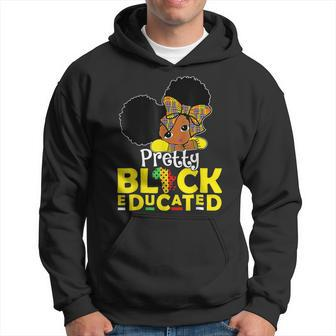 Pretty Black And Educated Black History Month Queen Girls Hoodie - Seseable