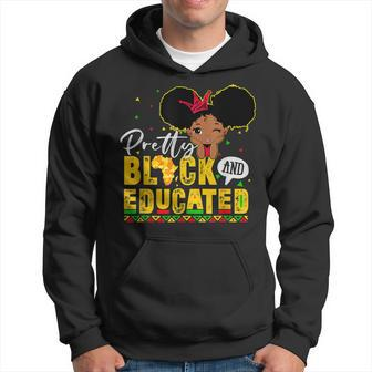 Pretty Black And Educated I Am The Strong African Queen Girl V4 Hoodie - Seseable