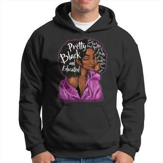 Pretty Black And Educated Woman Beautiful Queen Hoodie - Seseable