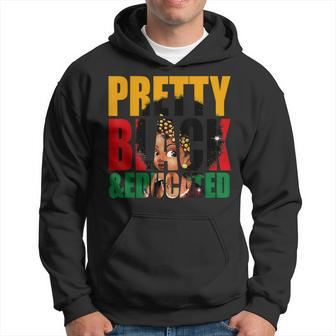 Pretty Black And Educated Woman Black Queen Black History Hoodie - Seseable