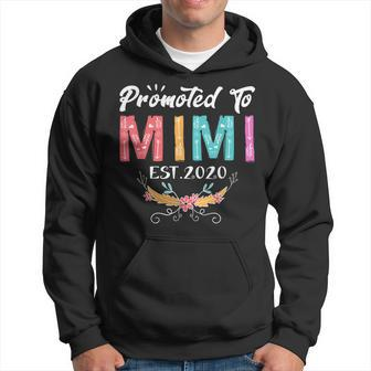 Promoted To Mimi Est 2020 Mothers Day Gift New Grandma Mama Hoodie | Mazezy