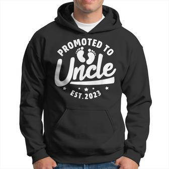 Promoted To Uncle Est 2023 Pregnancy Baby Announcement Hoodie - Seseable