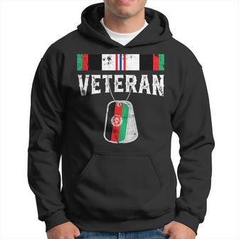 Proud Afghanistan Combat Veteran Distressed Men Hoodie Graphic Print Hooded Sweatshirt - Seseable