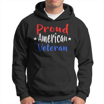 Proud American Veteran Patriotic Soldier 4Th Of July T Men Hoodie Graphic Print Hooded Sweatshirt - Seseable
