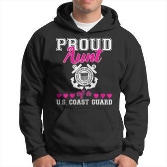 Proud Aunt Of A Us Coast Guard Military Family 4Th Of July Gift For Womens Hoodie | Mazezy