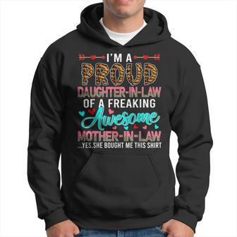 Proud Daughter In Law Of A Freaking Awesome Mother In Law Hoodie - Thegiftio UK